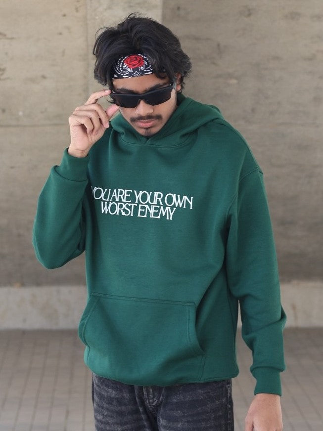 SABOTAGE PREMIUM OVERSIZED GREEN HOODIE