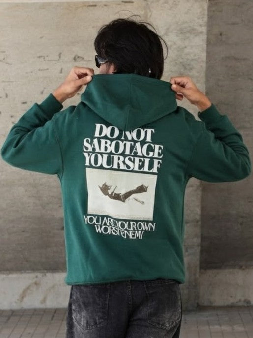 SABOTAGE PREMIUM OVERSIZED GREEN HOODIE