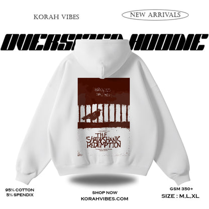 REDEMPTION PREMIUM OVERSIZED WHITE HOODIE