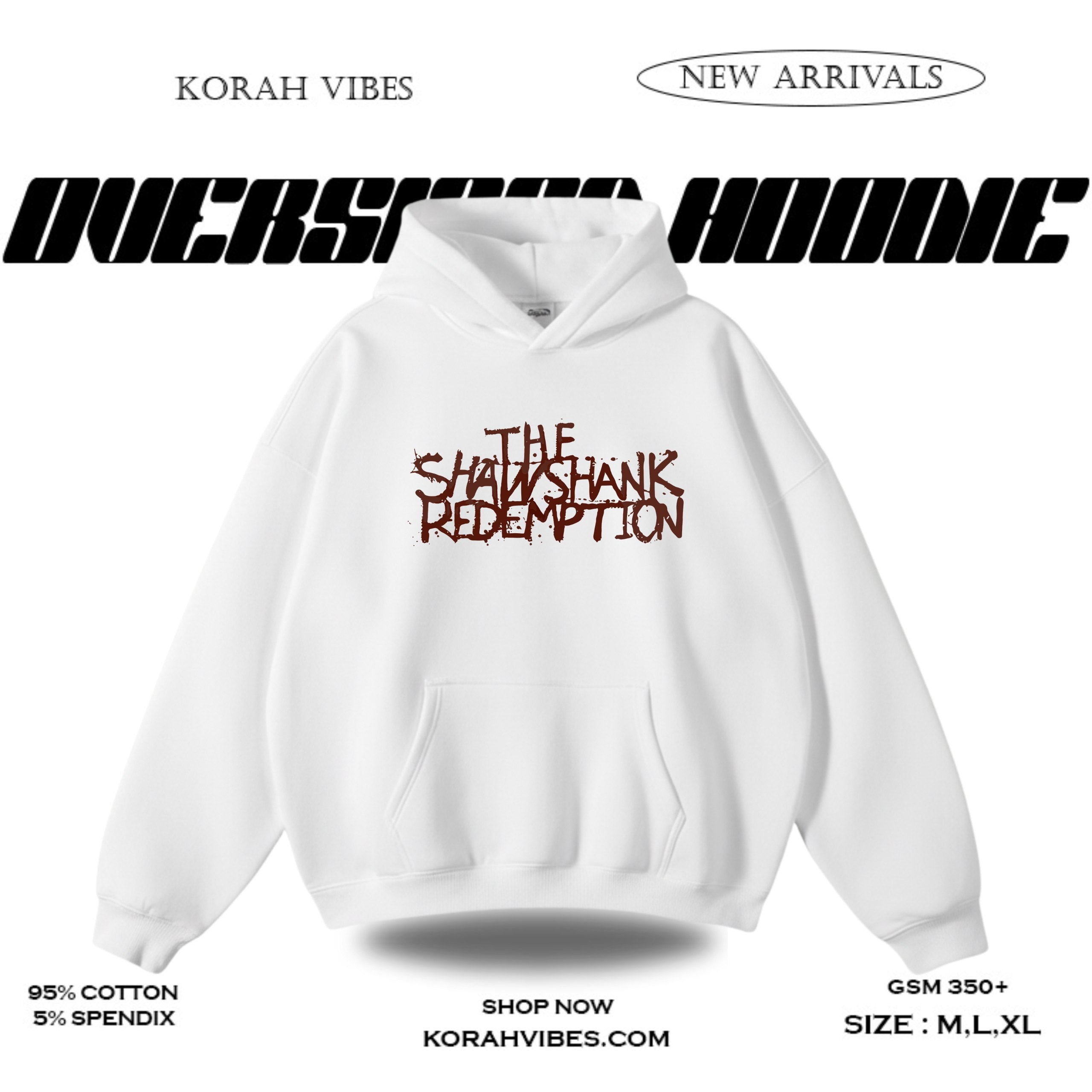REDEMPTION PREMIUM OVERSIZED WHITE HOODIE