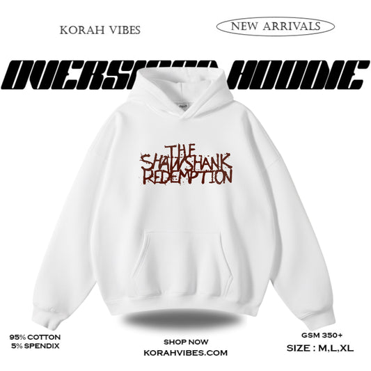 REDEMPTION PREMIUM OVERSIZED WHITE HOODIE