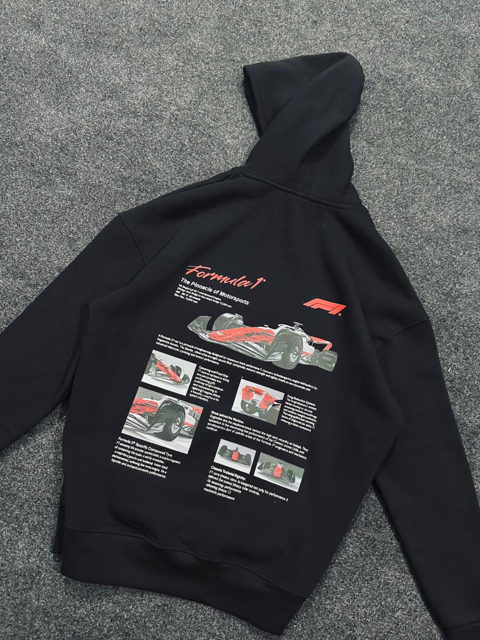 F1 PREMIUM OVERSIZED BLACK  HOODIE