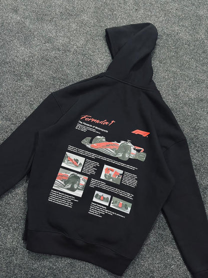 F1 PREMIUM OVERSIZED BLACK  HOODIE
