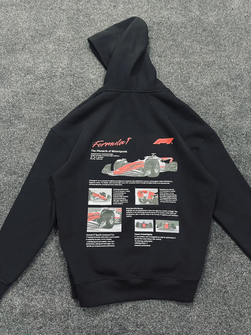 F1 PREMIUM OVERSIZED BLACK  HOODIE