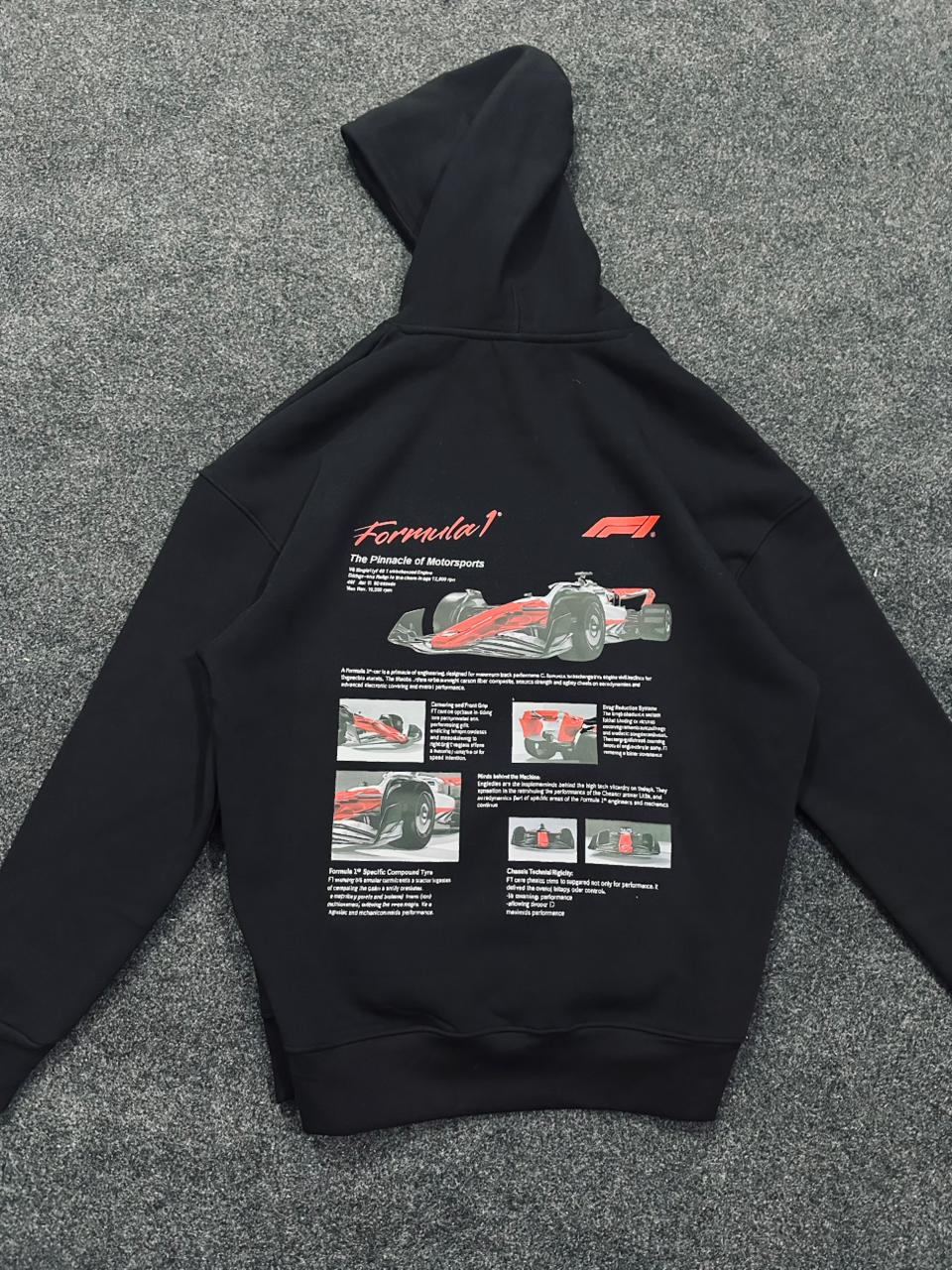 F1 PREMIUM OVERSIZED BLACK  HOODIE