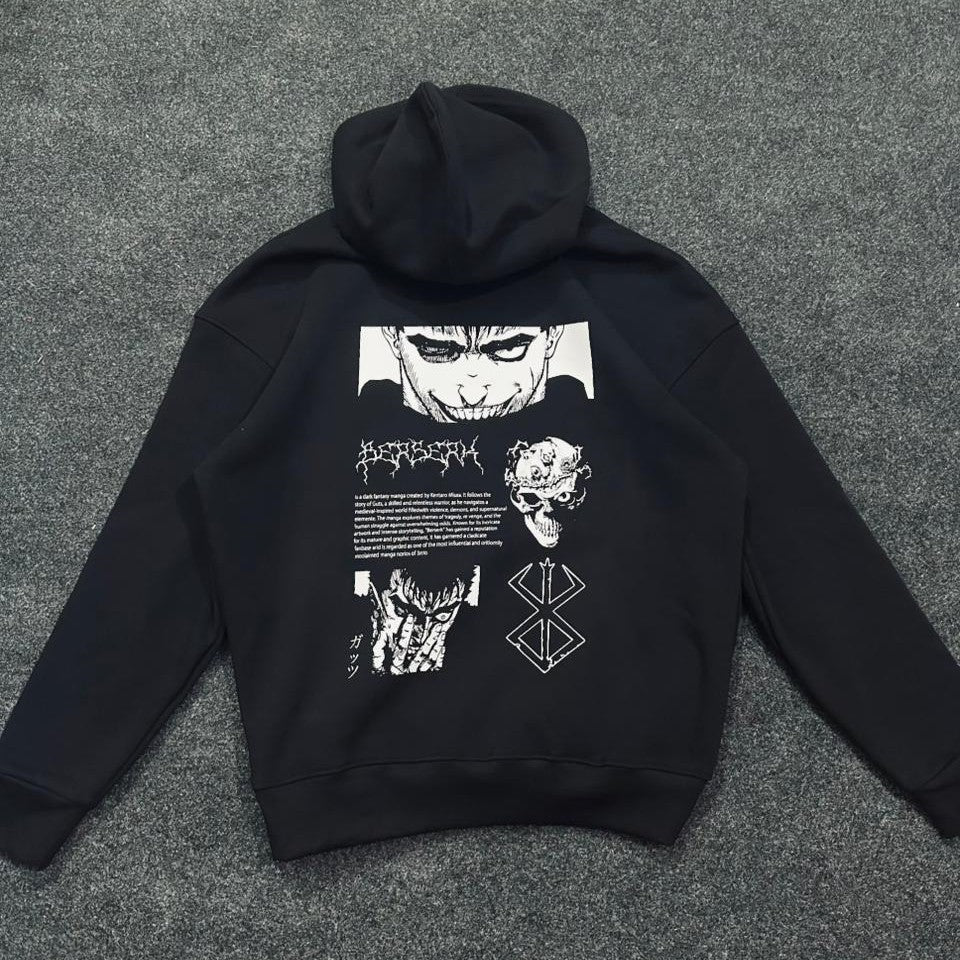 Berserk Black Oversized Hoodie