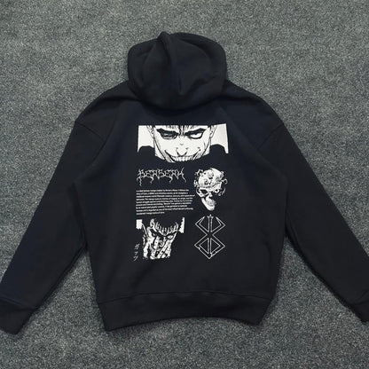 Berserk Black Oversized Hoodie