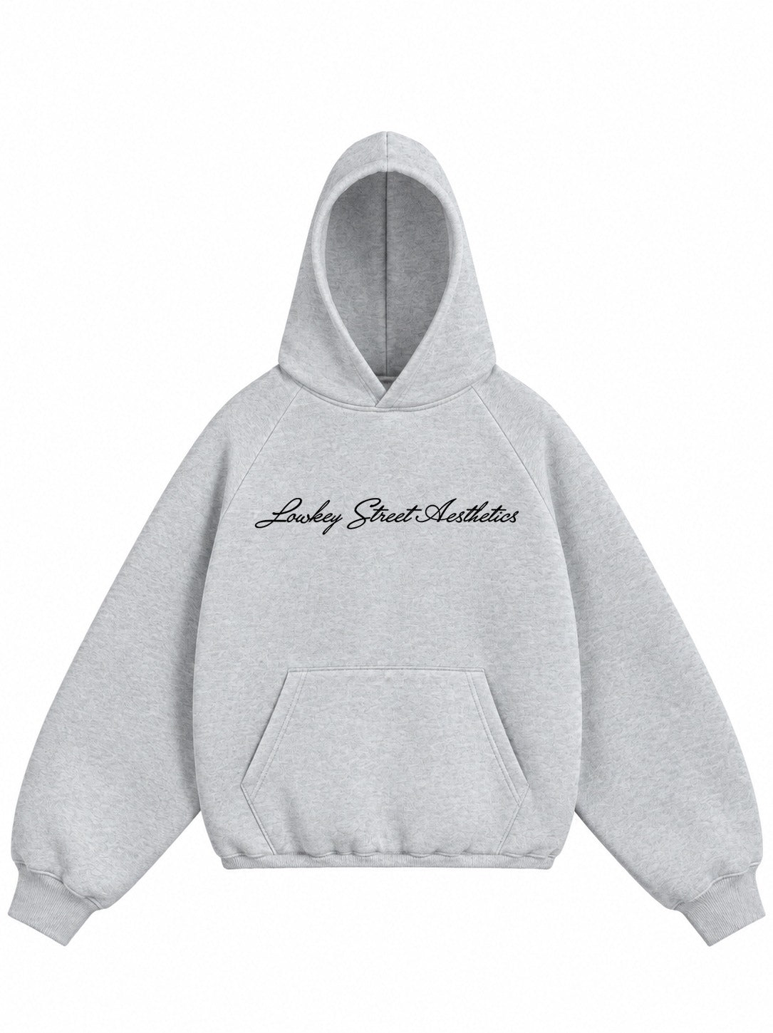 LOWKEY PORSHCE EDDITION PREMIUM OVERSIZED GRAY HOODIE.