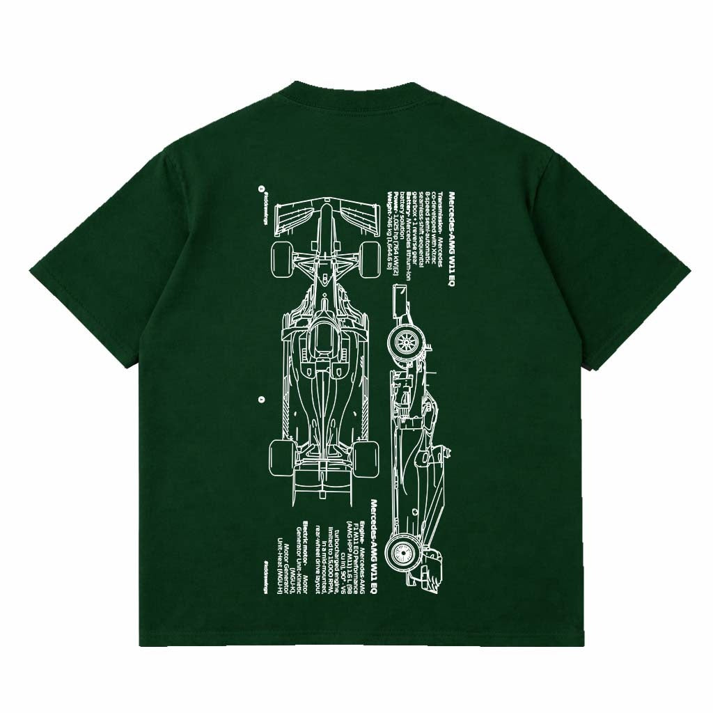 MCLAREN PREMIUM BOTTLE GREEN OVERSIZED TEES