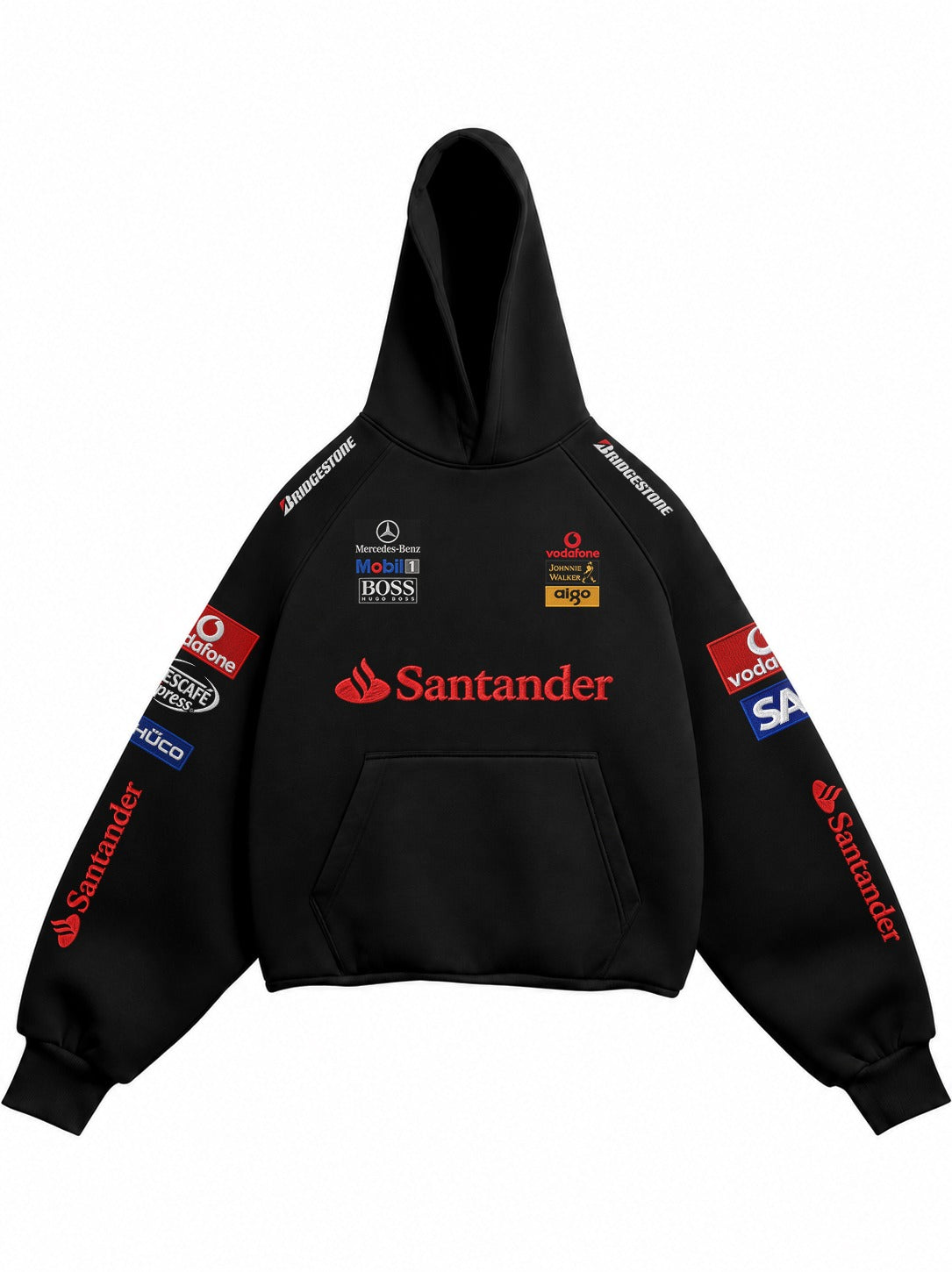 MERCEDES EDDITION PREMIUM BLACK HOODIE.