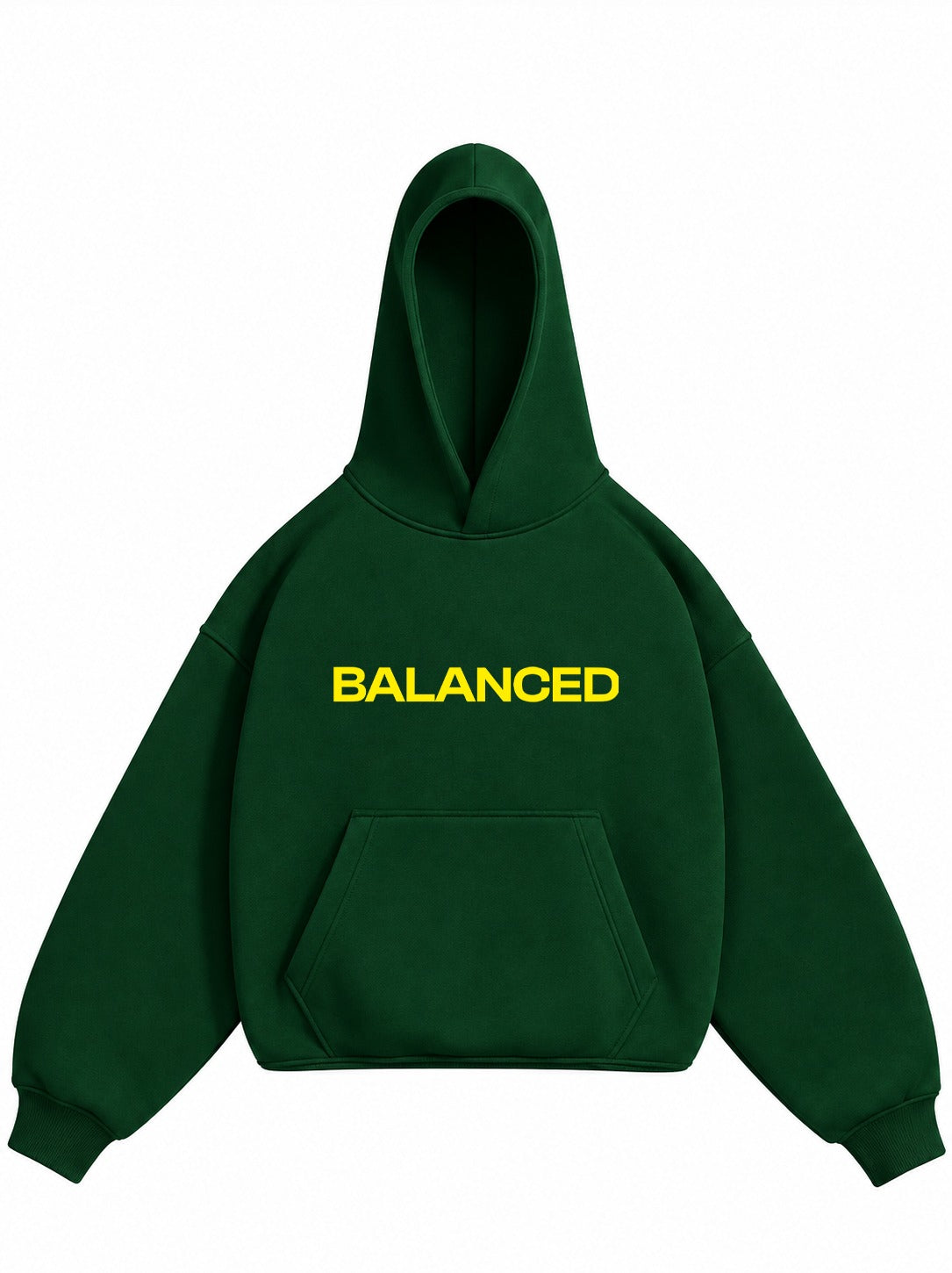 BALANCED LEAF GREEN OVERSIZED HOODIE