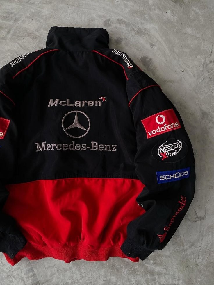 Mercedes McLaren Racing Jacket - Red & Black Vintage F1 ( pre order )
