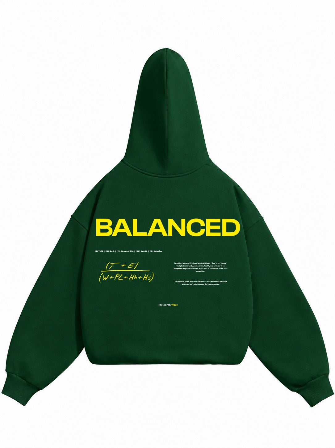 BALANCED LEAF GREEN OVERSIZED HOODIE