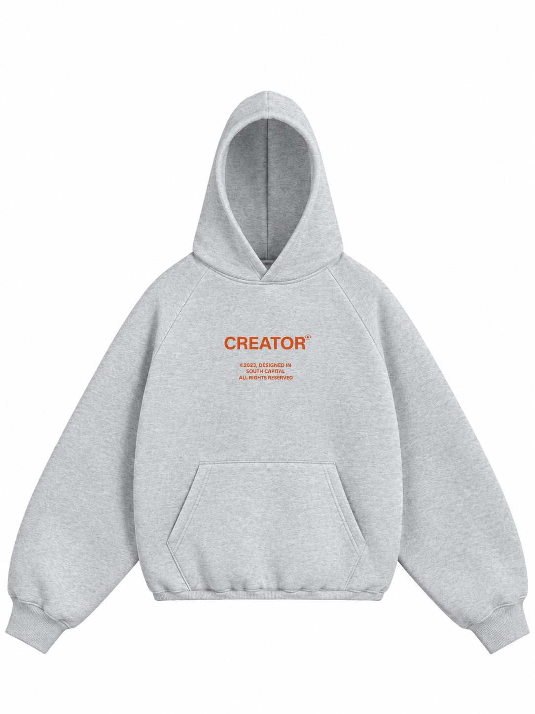 CREATOR EDDITION PREMIUM OVERSIZED GRAY HOODIE.