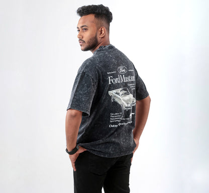 FORD MUSTANG EDDITION ACID WASH PREMIUM DROP TEE