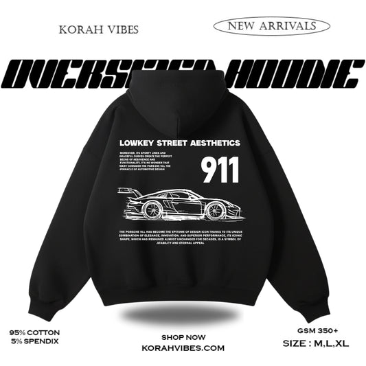 LOWKEY PREMIUM OVERSIZED BLACK HOODIE
