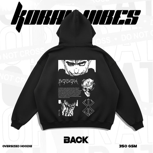 Berserk Black Oversized Hoodie