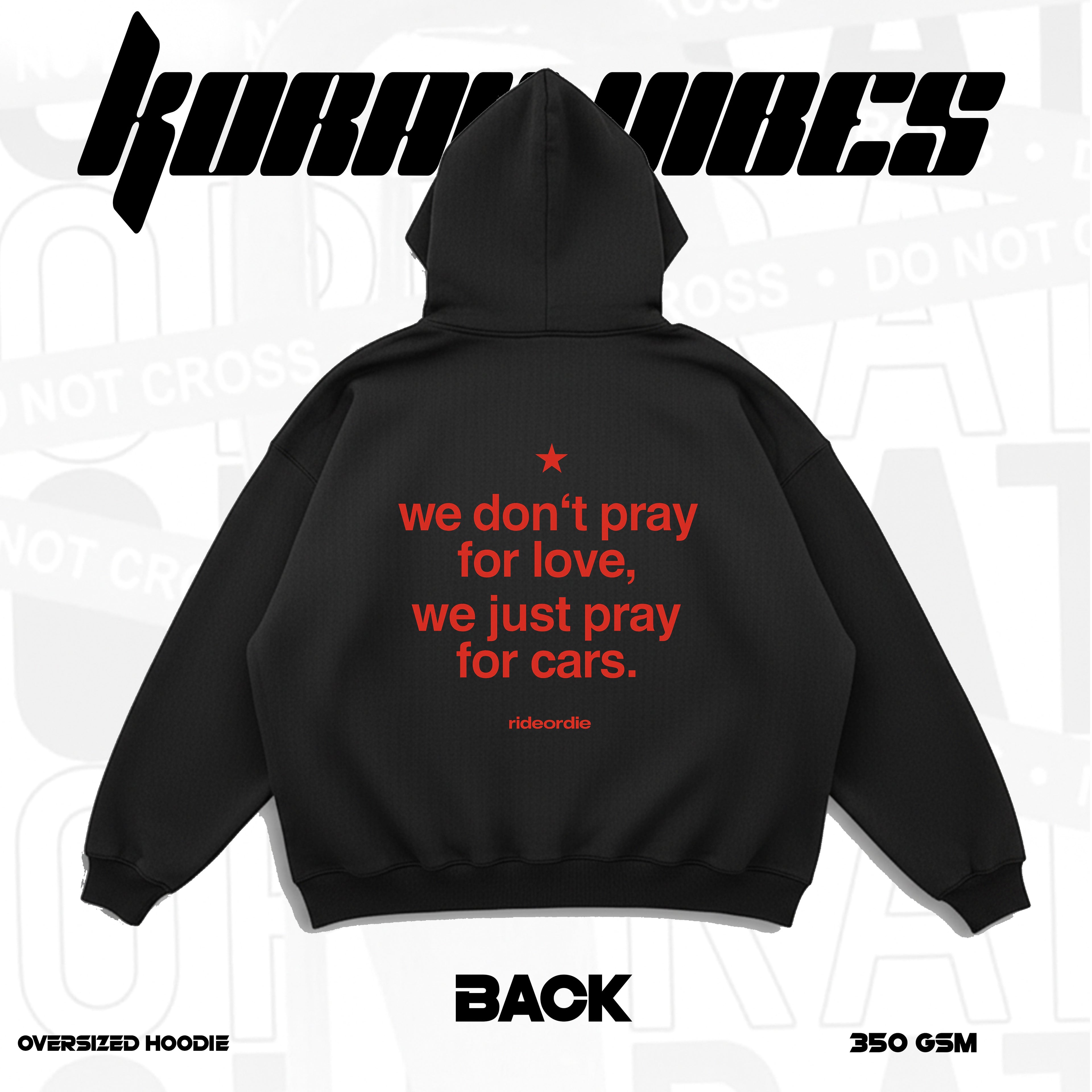 BLACK ADDITION PREMIUM OVERSIZED  HOODIE