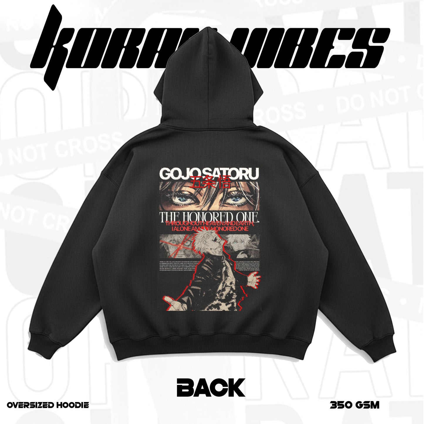 GOJO SATORU PREMIUM OVERSIZED HOODIE