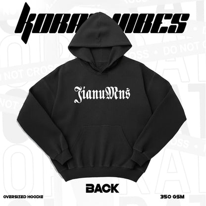 NEVER FORGET PREMIUM OVERSIZED BLACK HOODIE
