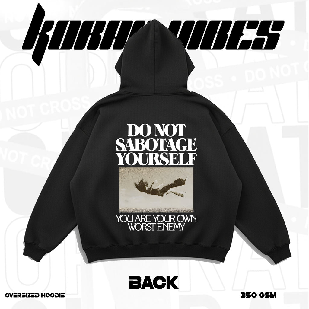 sabotage black premium hoodie