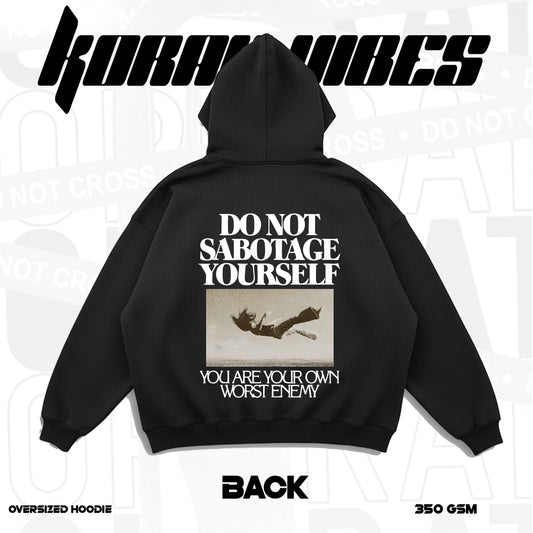sabotage black premium hoodie