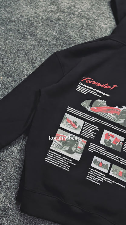 F1 PREMIUM OVERSIZED BLACK  HOODIE