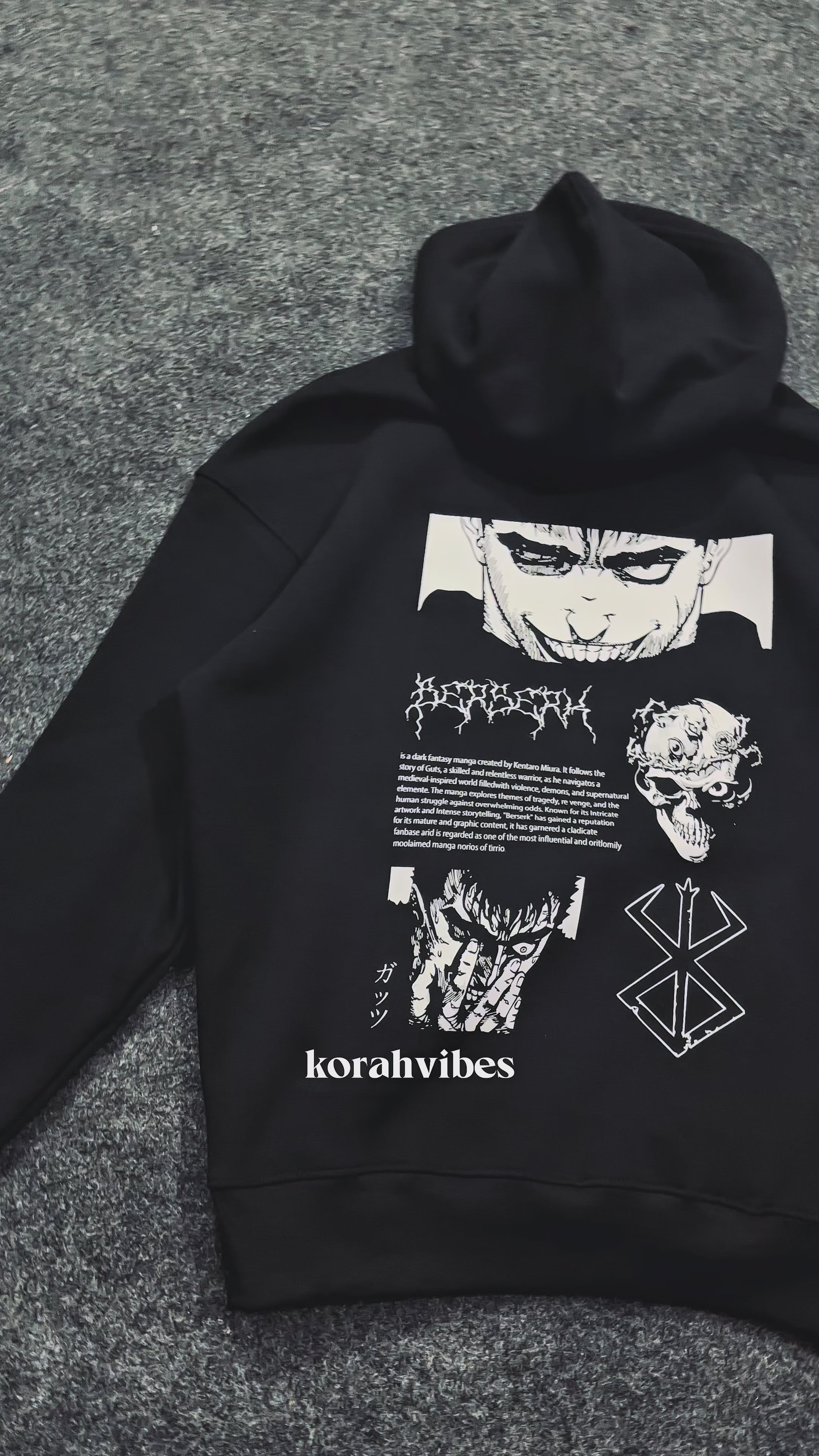 Berserk Black Oversized Hoodie