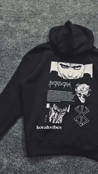 Berserk Black Oversized Hoodie