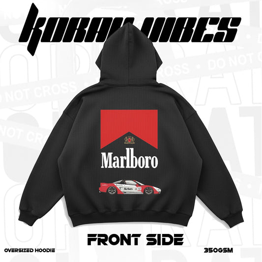MARLBORO BLACK OVERSIZED HOODIE