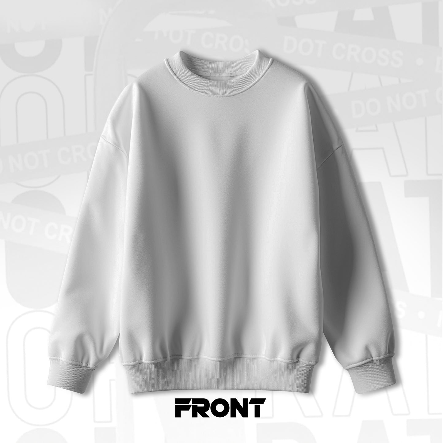 SOLID WHITE PREMIUM OVERSIZED SWEATSHIRT